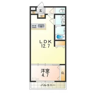 TKアンバーコート浜寺Ⅲ【2階】の間取り