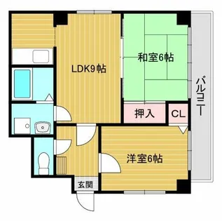 コォンパーニュ・マルミ【502号室】の間取り