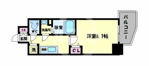 ファステート玉造駅前ダミュウ【8階】の間取り