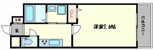 ナンバプレミアムグレース【2階】の間取り
