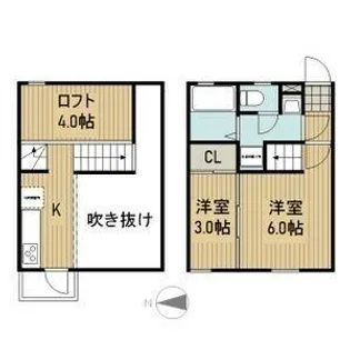 サンアリーナ北頭【2階】の間取り