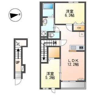ヴィラ・フェリーチェ【2階】の間取り