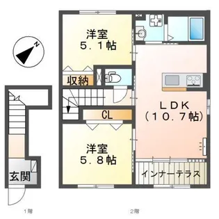 ウィン ワールド【2階】の間取り