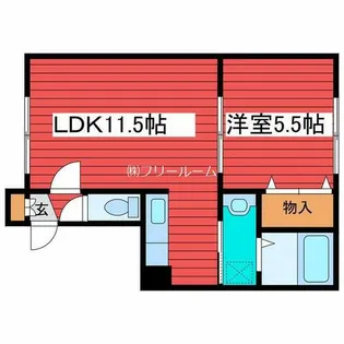 ルナール・ネム【1階】の間取り