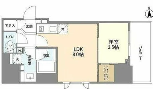 ルフォンプログレ堺筋本町タワーレジデンス【9階】の間取り
