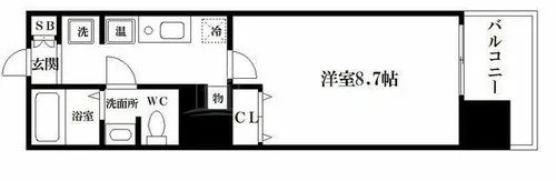 アーバンコンフォート堀江【10階】の間取り