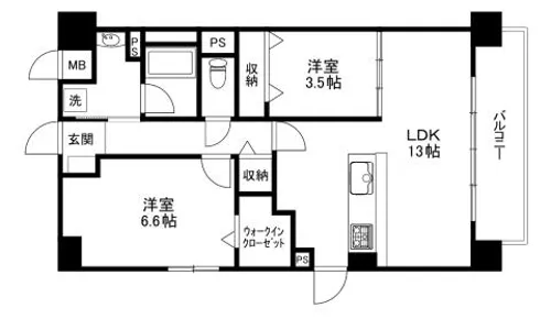 berry blue高槻【106号室】の間取り