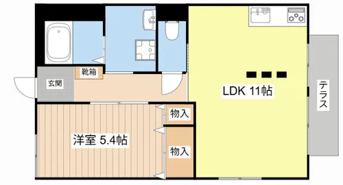 リバティ―ハウス【0103号室】の間取り
