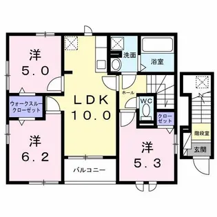 アネラ【201号室】の間取り