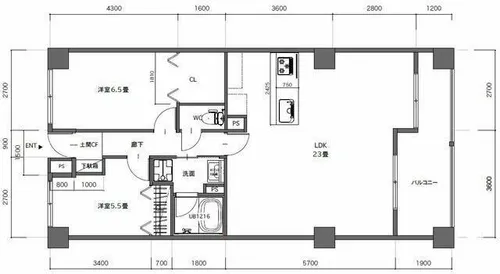 古門戸ミツヤマビル【5階】の間取り