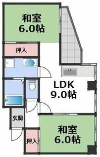 レジデンストーア【4階】の間取り