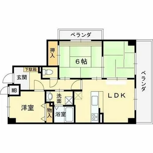 ライオンズマンション和歌山船戸【14階】の間取り