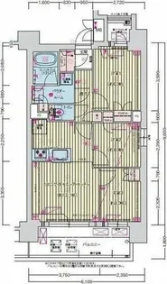 プレサンス名駅南ブリエ【4階】の間取り