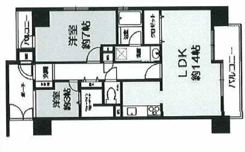 セレッソコート北梅田【704号室】の間取り