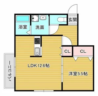 グランディル光明池【3階】の間取り