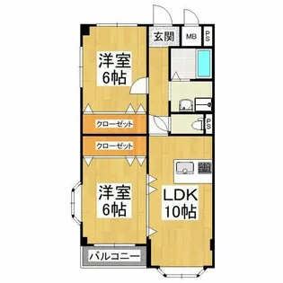 E.Toneハイツ【1階】の間取り