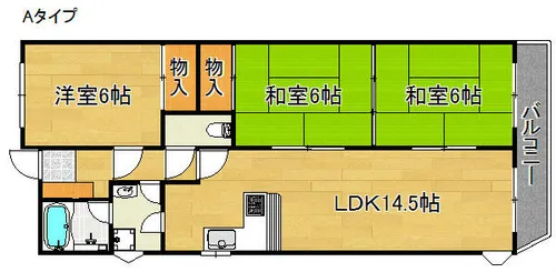 ラフィーネ泉佐野【6階】の間取り