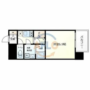 Live Casa城東中央【6階】の間取り