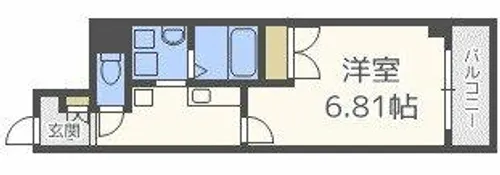 みおつくし江戸堀【10階】の間取り