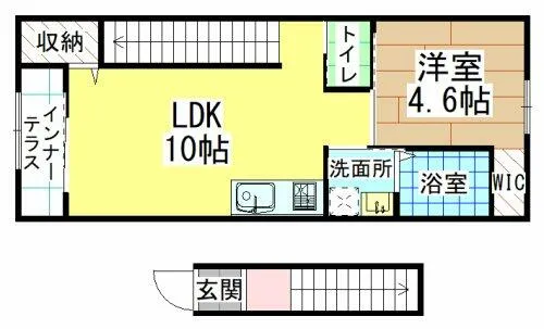 福岡県北九州市八幡西区則松5丁目【アパート】の間取り