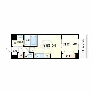 スプランディッド弁天町【5階】の間取り