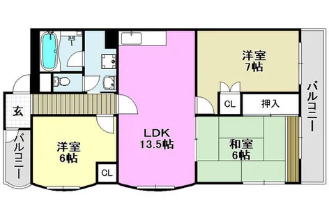 ゼンコウコーポラス8号館【601号室】の間取り