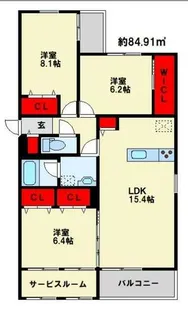 福岡県北九州市小倉北区青葉2丁目【マンション】の間取り