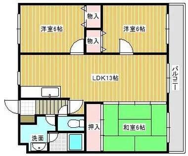 レジデンスコスモスⅡ【2階】の間取り