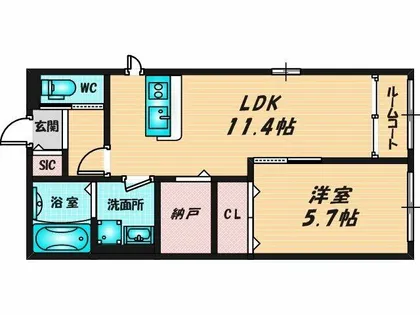アドバンス グナーデ【1階】の間取り