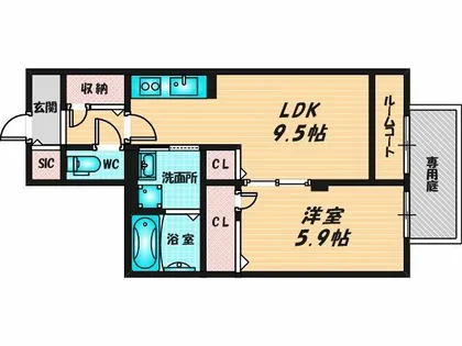 アドバンス グナーデ【1階】の間取り
