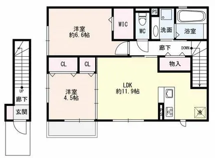 ベルヴィル明石【2階】の間取り