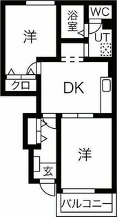 カリーノ A・B【B102号室】の間取り