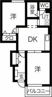 カリーノA・B【2階】の間取り
