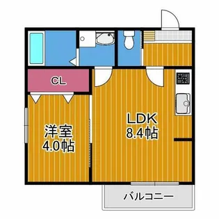 ALEGRIA道明寺【3階】の間取り