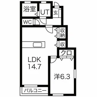 ニューメゾンⅡ【1階】の間取り