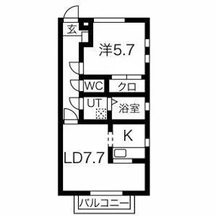グレースIII B棟【2階】の間取り