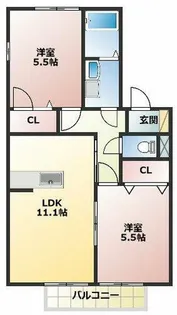 メゾン大手西棟【2階】の間取り