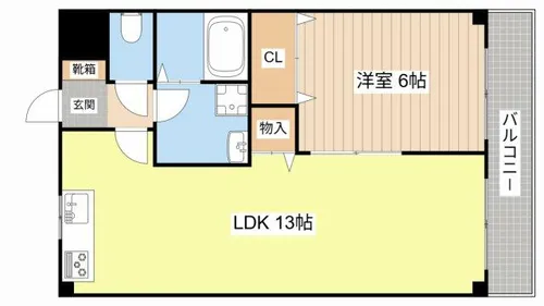 古里マンション【404号室】の間取り
