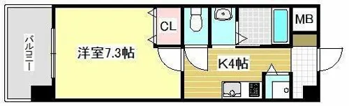 クオリアけやき通り【805号室】の間取り