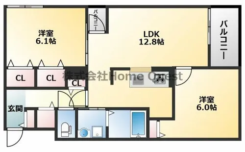 ブルーム国分【301号室】の間取り