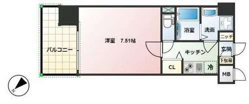 サヴォイ ヴァンヴェール【5階】の間取り