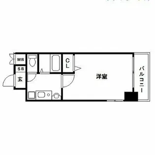 エステムコート博多駅前Ⅱセグティス【7階】の間取り