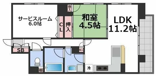 アーデン上本町【3階】の間取り