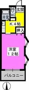 パークサイド黒川【201号室】の間取り