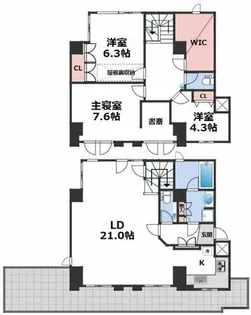 プレシオ四天王寺【6階】の間取り