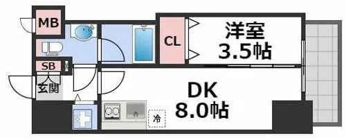 イグレック南本町【7階】の間取り