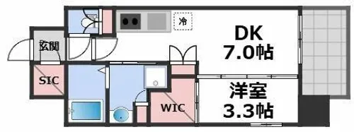 ブランシエスタ森ノ宮【4階】の間取り