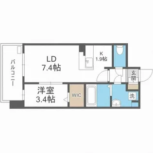 ラクラス呉服町【1階】の間取り