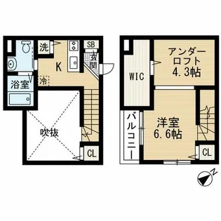 サパンコリーヌ【2階】の間取り