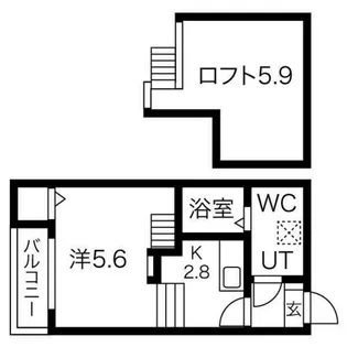 Oak Tree Maison志賀【101号室】の間取り
